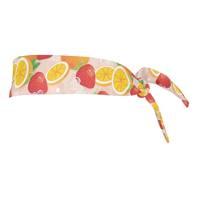 Abstract pattern with strawberry tie headband (Rotate 90)