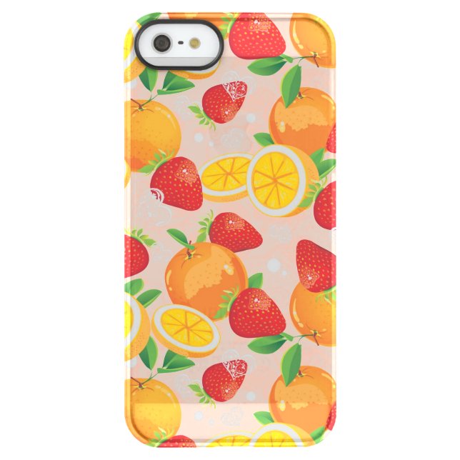 Abstract pattern with strawberry uncommon iPhone case (Back)