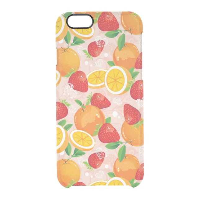 Abstract pattern with strawberry uncommon iPhone case (Back)