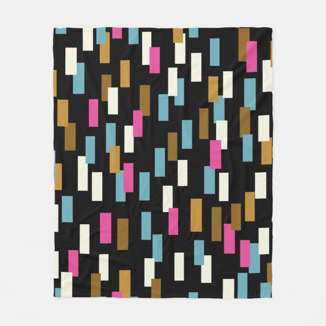 Abstract pattern with textured geometric shapes. a fleece blanket (Front)
