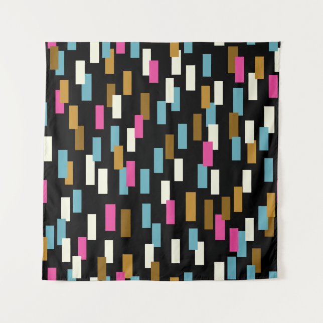 Abstract pattern with textured geometric shapes. a tapestry (Front)