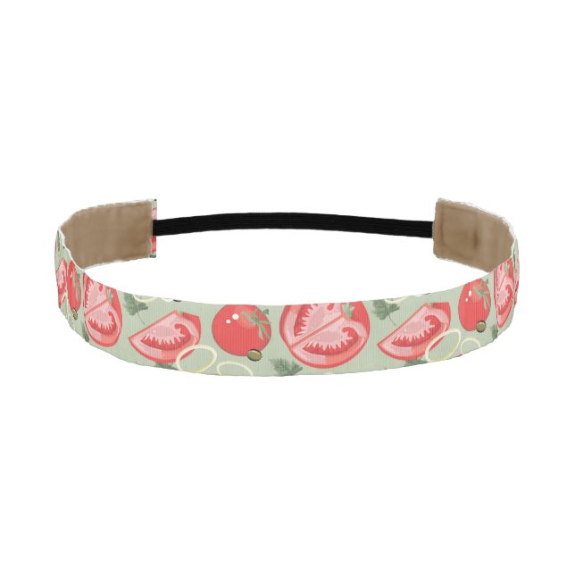 Abstract pattern with tomato athletic headband (Front)