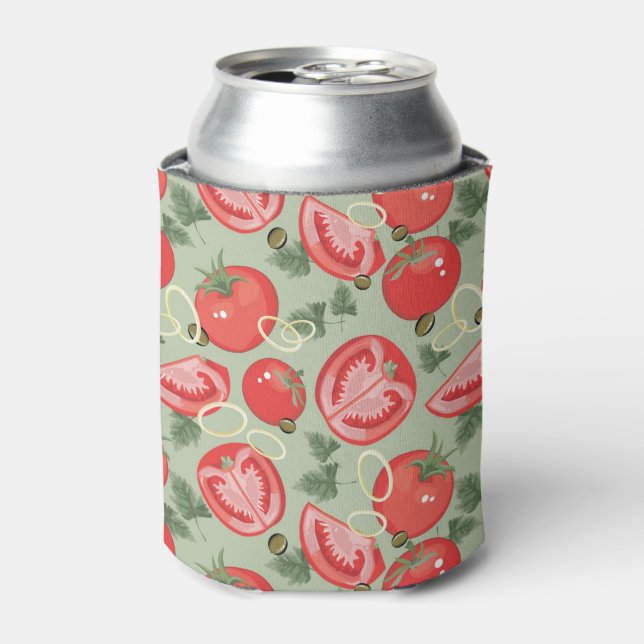 Abstract pattern with tomato can cooler (Can Front)