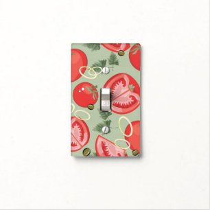 Abstract pattern with tomato light switch cover