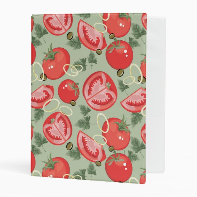 Abstract pattern with tomato mini binder (Front/Inside)