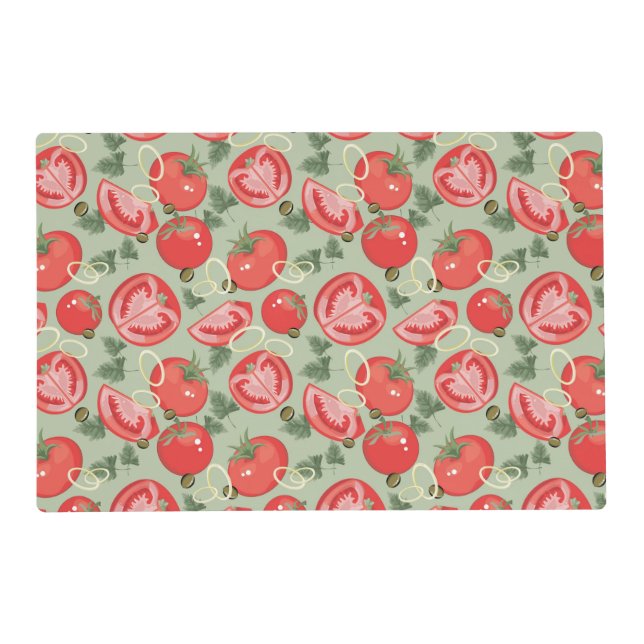 Abstract pattern with tomato placemat (Front)