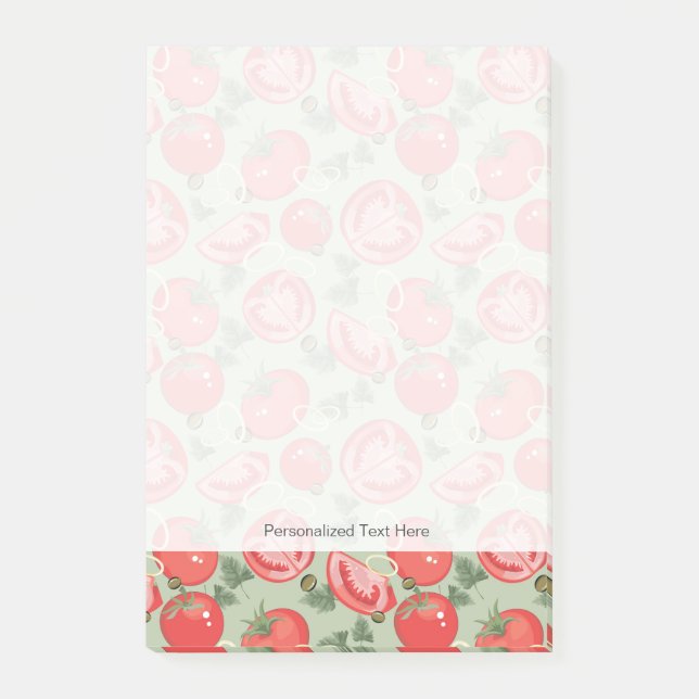Abstract pattern with tomato post-it notes (Front)