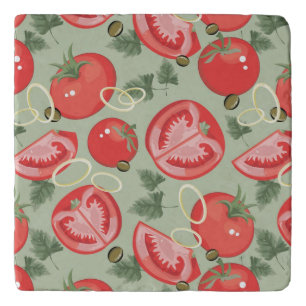 Abstract pattern with tomato trivet