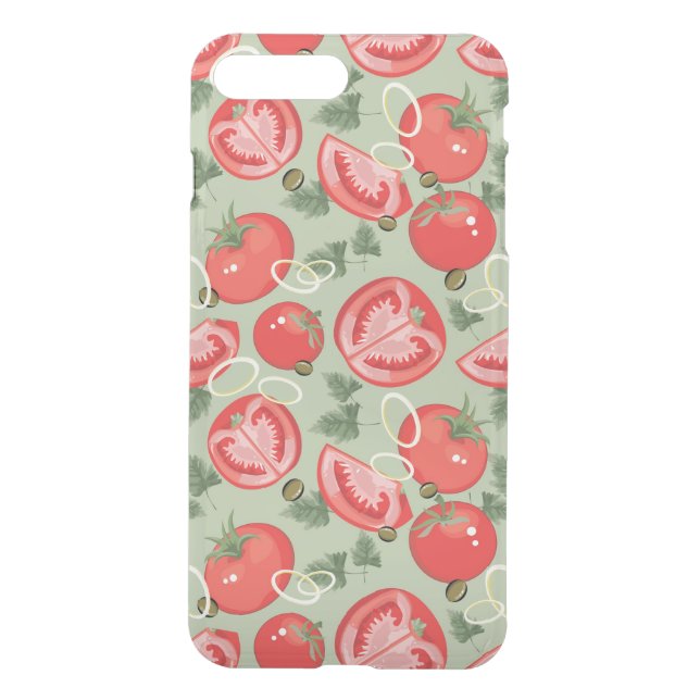 Abstract pattern with tomato uncommon iPhone case (Back)