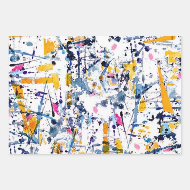 Abstract pattern wrapping paper sheets (Front)