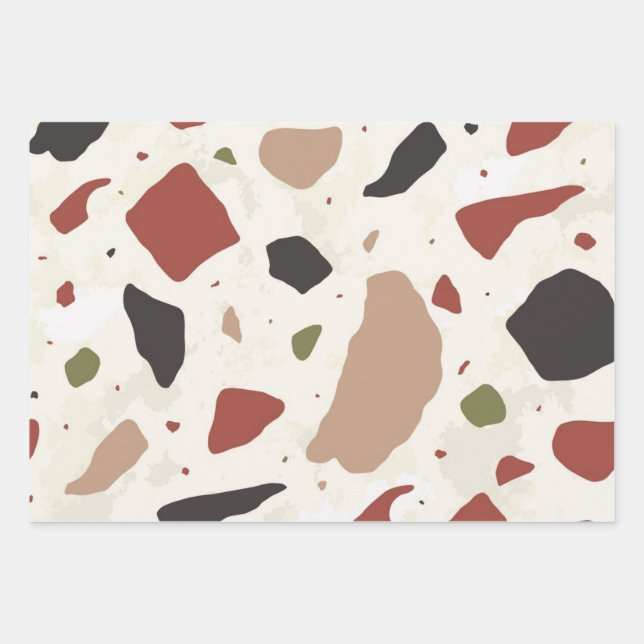 Abstract pattern wrapping paper sheets (Front)