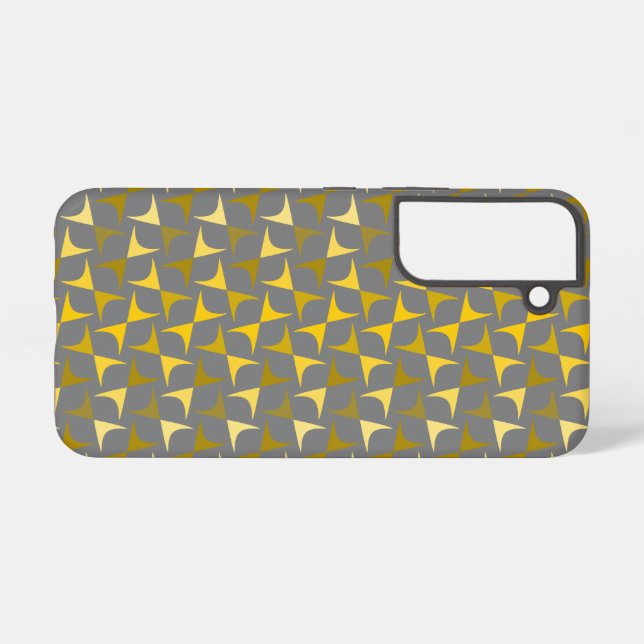 Abstract Pattern Yellow and Gray Samsung Galaxy Case (Back Horizontal)