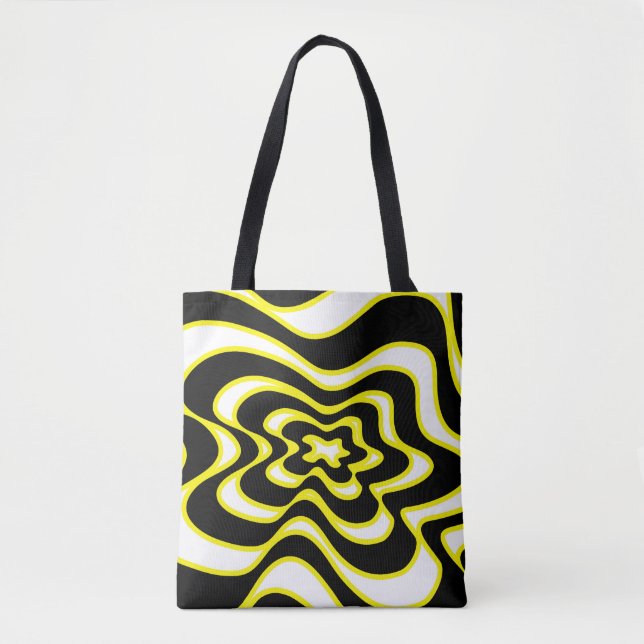 Abstract pattern - yellow tote bag (Front)