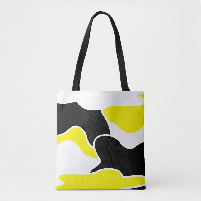 Abstract pattern - yellow tote bag (Front)