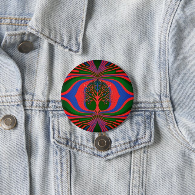 ABSTRACT PATTERNRound , Large, 3 Inch Button (In Situ)
