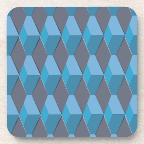 Abstract patterns on diamond ceramic tile beverage coaster