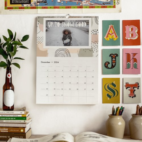 Abstract Patterns  Overlays  Photo Personalized Calendar