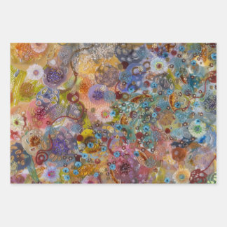 Abstract patterns wrapping paper sheets