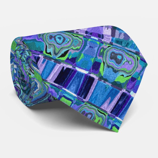 Abstract Paua Shell Neck Tie (Rolled)