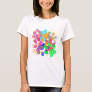 Abstract Paw Prints Light Shirt Female