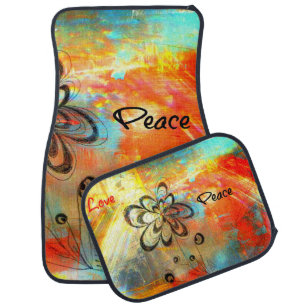 Abstract Peace Car Mat