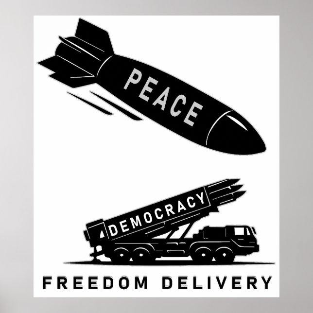 Abstract Peace Freedom Delivery Minimalist Art Poster (Front)