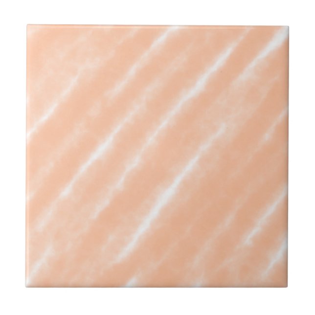 Abstract Peach Fuzz Watercolor Bold Modern Minimal Ceramic Tile (Front)