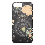 Abstract Peach, Light Green, White Flowers Iphone 8 Plus/7 Plus Case at Zazzle