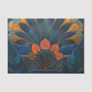 Abstract Peacock Art Deco Tissue Paper