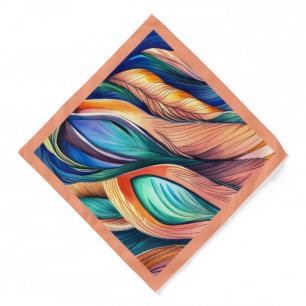 Abstract Peacock Bandana