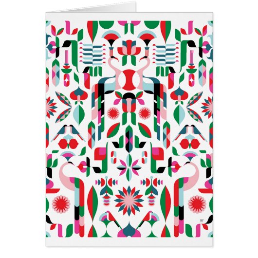 Abstract Peacock Cards (Front)