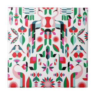 Abstract Peacock Ceramic Tile