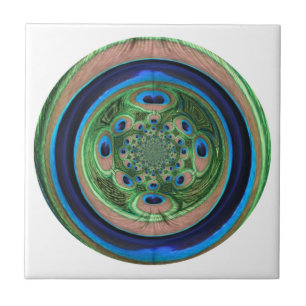Abstract Peacock Ceramic Tile