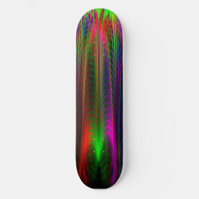 Abstract Peacock Colors Skateboard (Front)