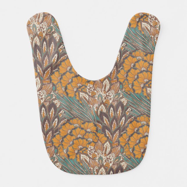 Abstract Peacock Feather Pattern Bib (Front)