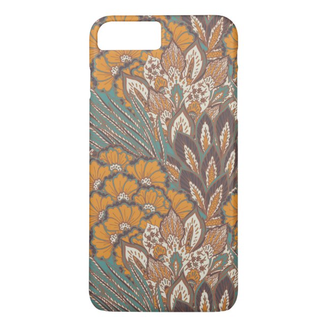 Abstract Peacock Feather Pattern Case-Mate iPhone Case (Back)