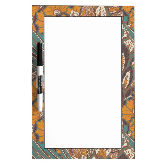 Abstract Peacock Feather Pattern Dry Erase Board (Front)