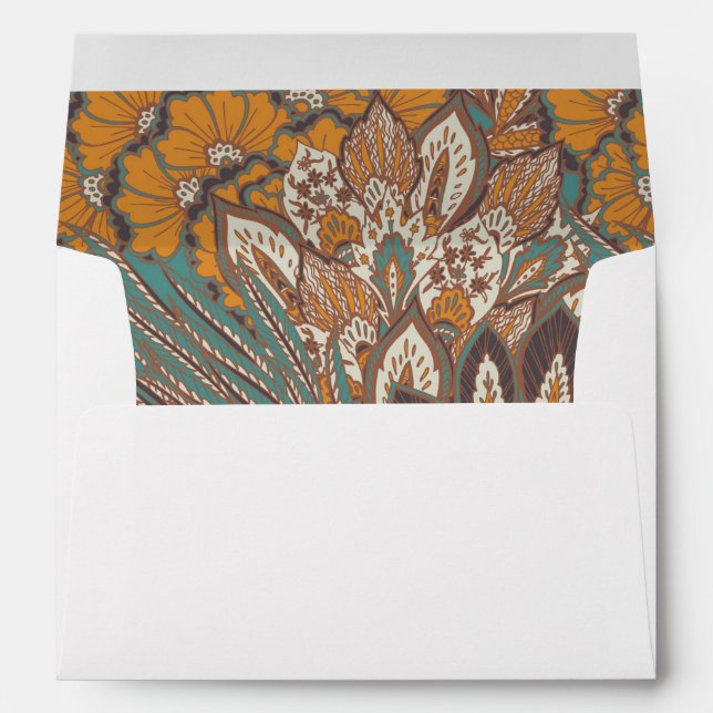 Abstract Peacock Feather Pattern Envelope (Back (Bottom))