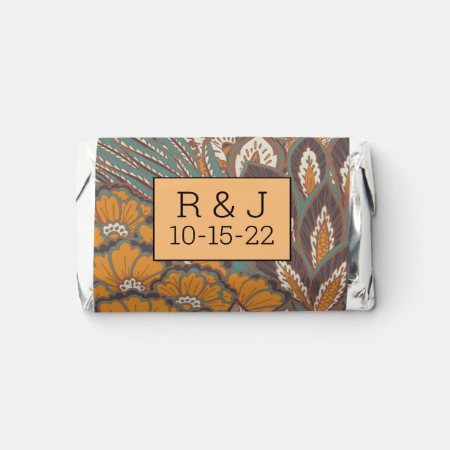 Abstract Peacock Feather Pattern Hershey's Miniatures (Front)