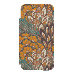 Abstract Peacock Feather Pattern iPhone SE/5/5s Wallet Case