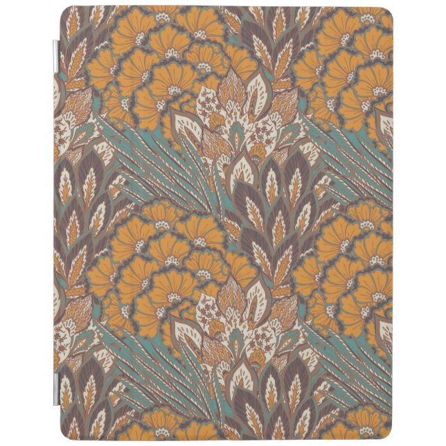 Abstract Peacock Feather Pattern iPad Smart Cover (Front)