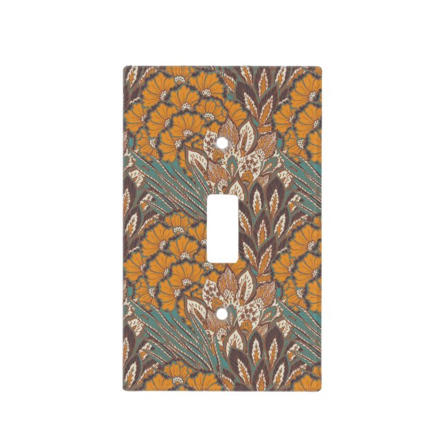 Abstract Peacock Feather Pattern Light Switch Cover (Front)