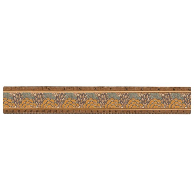 Abstract Peacock Feather Pattern Ruler (Front)