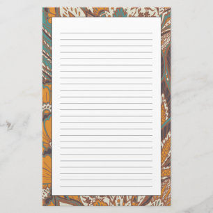 Abstract Peacock Feather Pattern Stationery