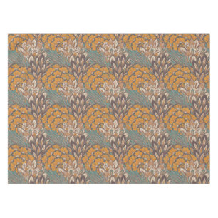 Abstract Peacock Feather Pattern Tablecloth