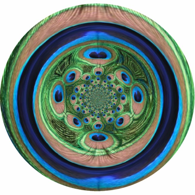 Abstract Peacock Ornament (Front)