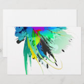 Abstract Peacock Paint Splatters (Front/Back)