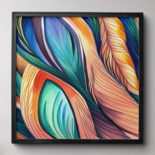 Abstract Peacock Peel And Stick Photo Tile