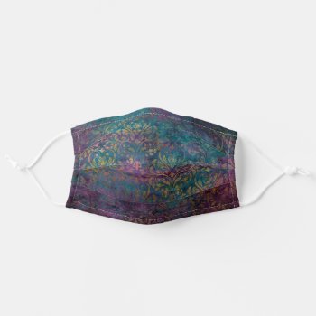 Abstract Peacock Textures Adult Cloth Face Mask by Soulful_Inspirations at Zazzle