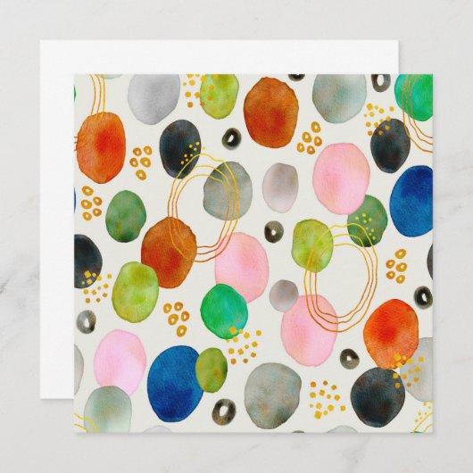 Abstract Pebble Gold Glitter Art (Front/Back)